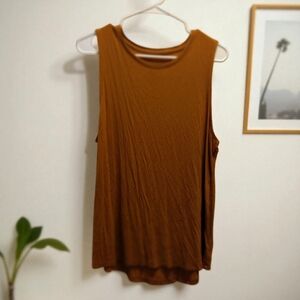 a new day Women's Sleeveless Rust Orange Tank Top